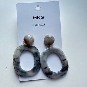Mango Gray Marble Earrings